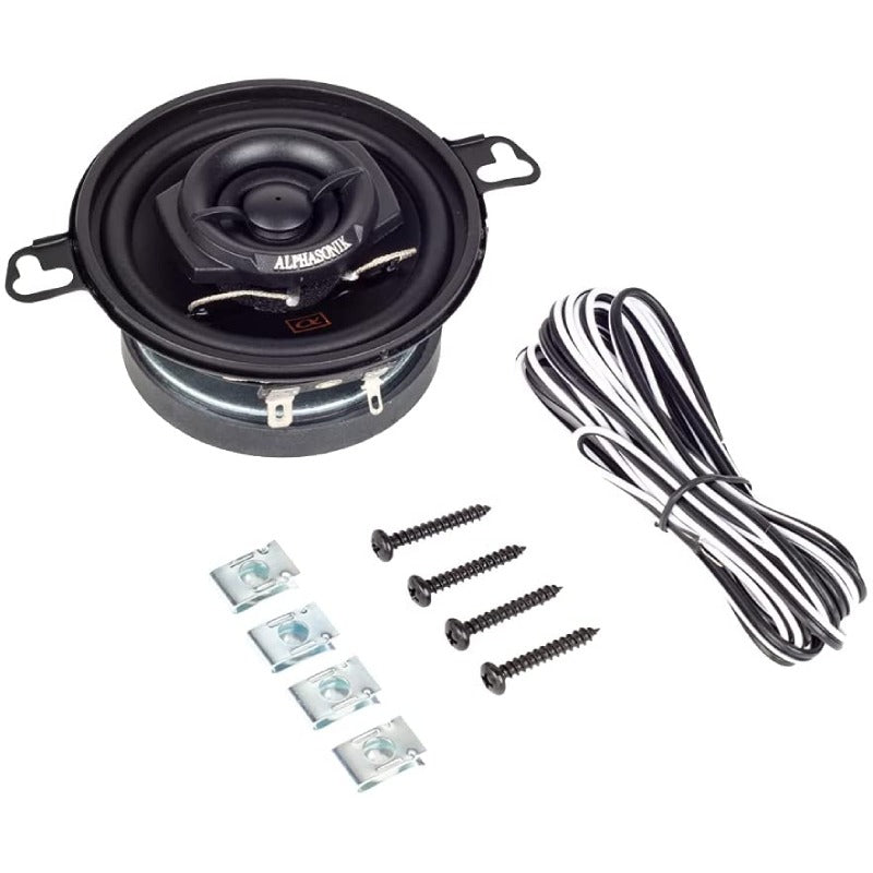 Alphasonik NS35 | 3.5" 90W 2-Way Coaxial Speakers 3-Ohm (Pair) Alphasonik
