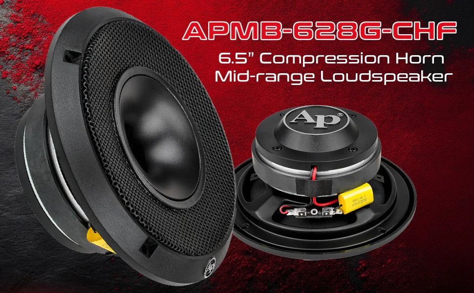 Audiopipe APMB-628G-CHF 6.5" 150W RMS Compression Horn Midrange Speakers (Single)