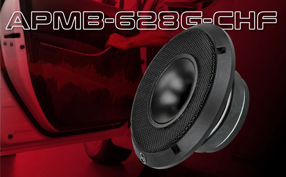 Audiopipe APMB-628G-CHF 6.5" 150W RMS Compression Horn Midrange Speakers (Single)