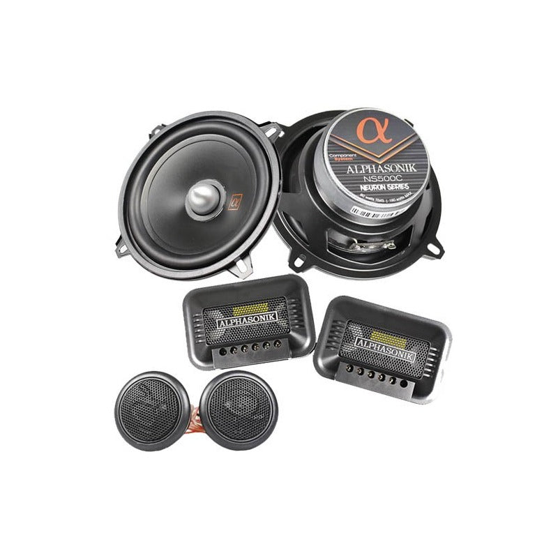 Alphasonik NS500C | 5.25" 180W 2-Way Component Speakers 3-Ohm (Pair) Alphasonik