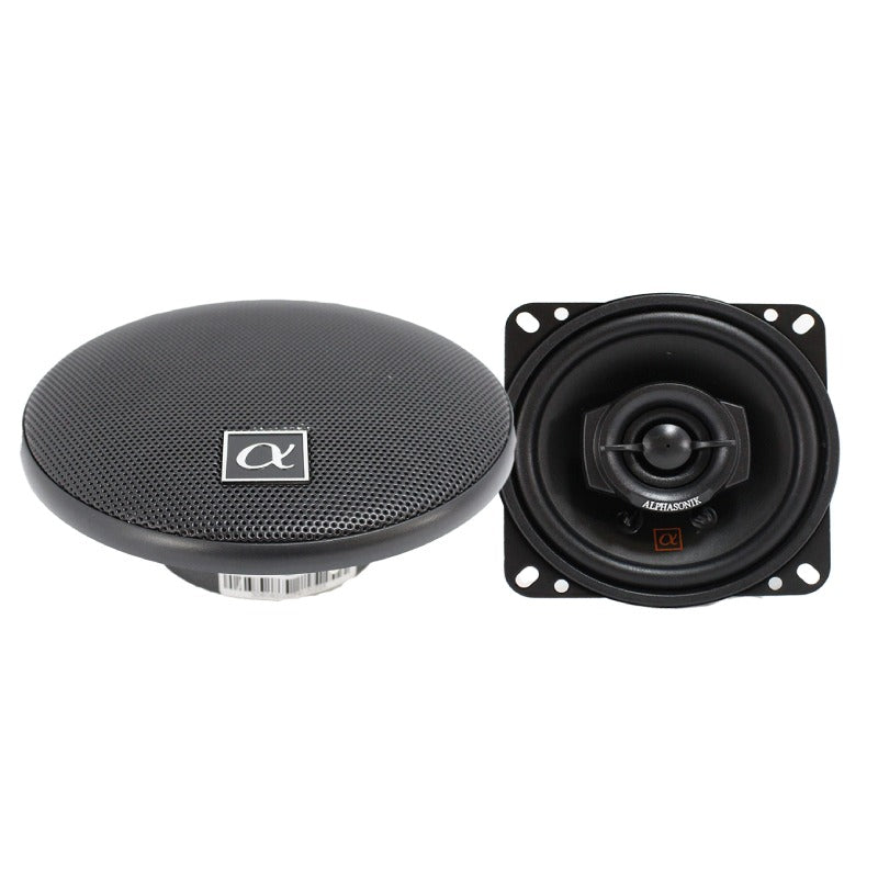 Alphasonik NS42 | 4" 120W 2-Way Coaxial Speakers 3-Ohm (Pair) Alphasonik