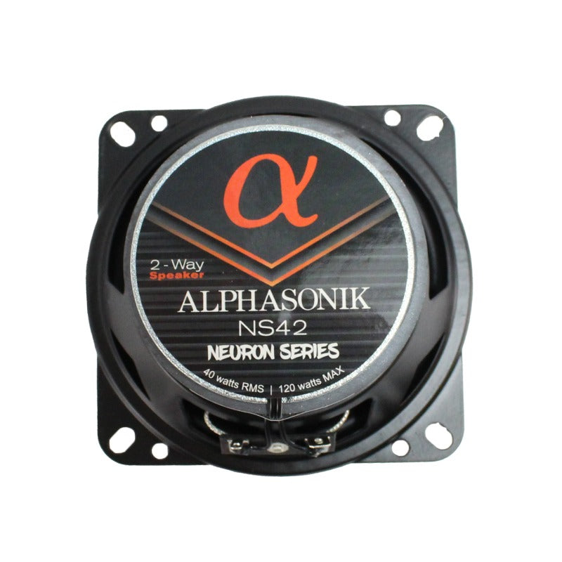 Alphasonik NS42 | 4" 120W 2-Way Coaxial Speakers 3-Ohm (Pair) Alphasonik