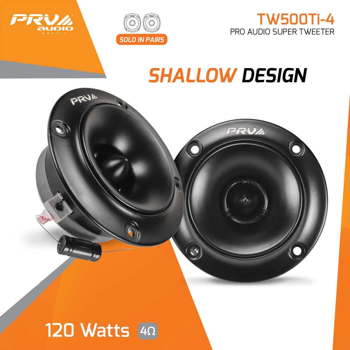 PRV Audio TW500Ti-4 Shallow Bullet Tweeters (Pair)