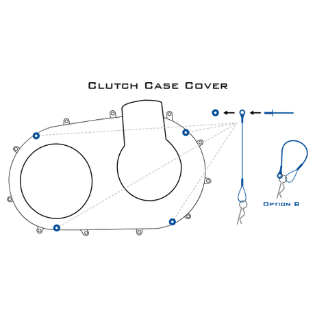 Clutch Cover Quick Release Pin Kit Polaris (with Plastic inner case)