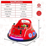 Interactive 12V Electric Ride-On Car for Toddlers with Remote Control and LED Lights