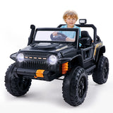 Interactive 12V Kids Car with Cushioned Spring, Cool Lights, and Remote Control