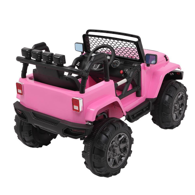 Interactive 12V Pink Ride On Car for Kids with Music and Remote Control