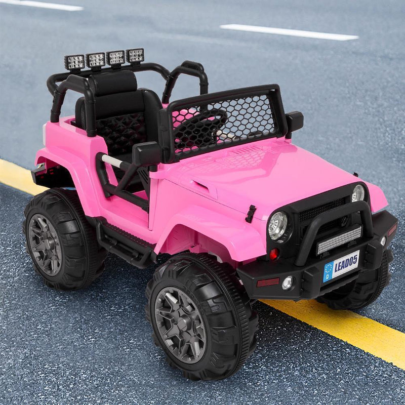 Interactive 12V Pink Ride On Car for Kids with Music and Remote Control
