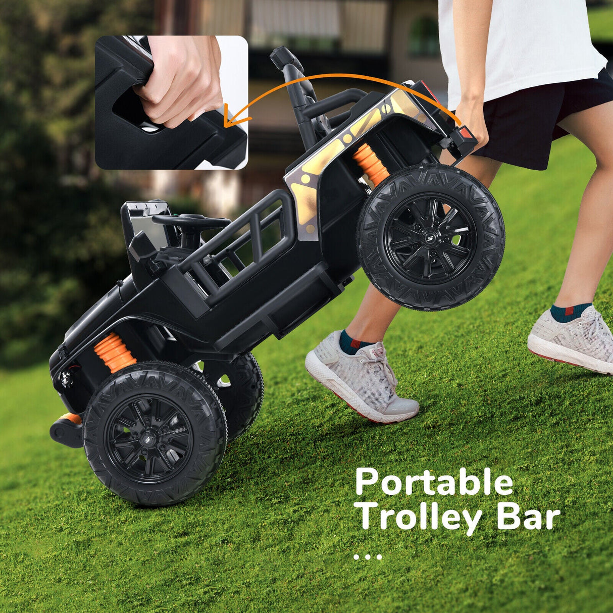 Interactive 12V Ride-On Truck for Kids with Remote Control, LED Lights, and Music