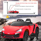 Interactive 2.4G RC Electric Car for Kids with Lights, MP3 Player, and Openable Doors - 12V