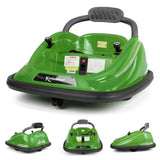 Interactive 6V Bumper Car for Kids with Remote Control, Flashing Lights, Music, and Customizable Stickers