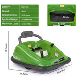 Interactive 6V Bumper Car for Kids with Remote Control, Flashing Lights, Music, and Customizable Stickers - Perfect Gift for Creative Playtime