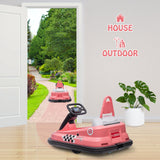 Interactive 6V Electric Bumper Car for Kids with Lights, Music, Horn, and Safety Belts