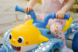 Interactive Baby Shark 6V Quad Ride-On with Light-Up Handlebars and Catchy Song