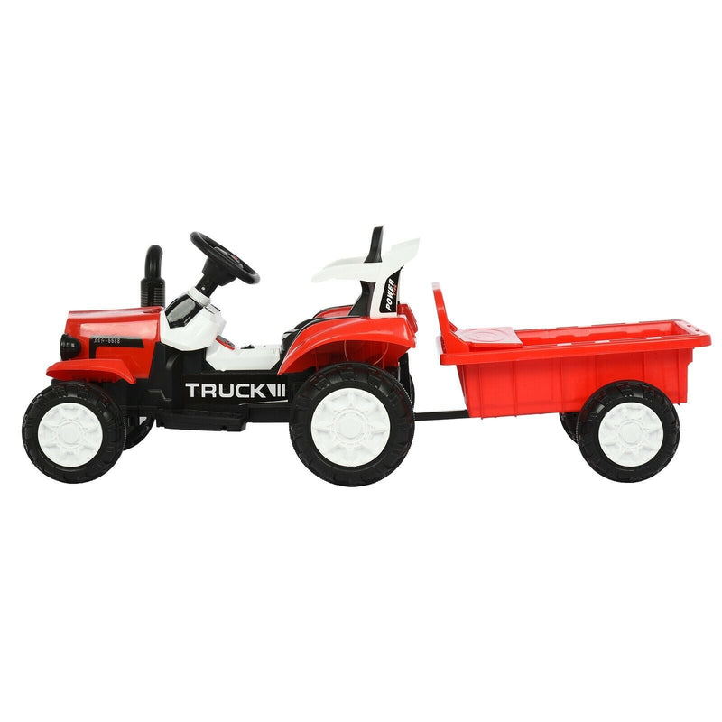 Fun and Functional Children's Electric Tractor Scooter with Detachable Trailer - Perfect for Playtime!
