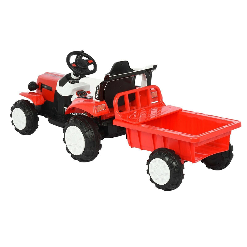 Fun and Functional Children's Electric Tractor Scooter with Detachable Trailer - Perfect for Playtime!