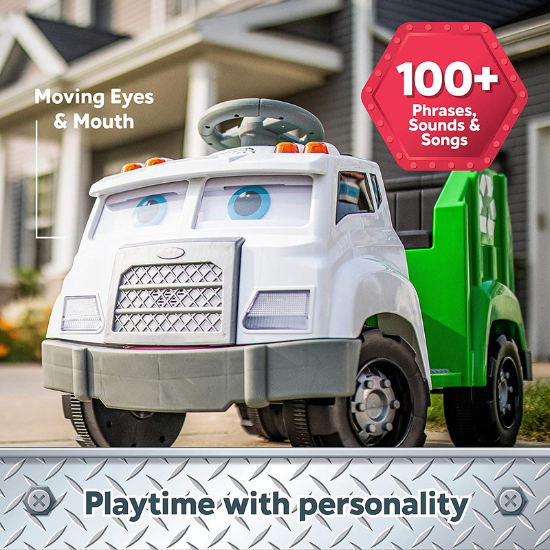 Interactive Toddler Recycling Truck: 6V Battery Ride-On Toy for Kids