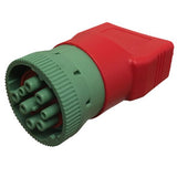 2017+ Cummins EFILive Green J1939 Male to OBDII Female Adapter