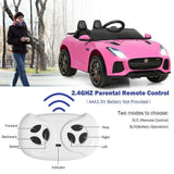 Jaguar F Type SVR 12V Ride-On Car for Kids with MP3, USB, and Pink LED Lights