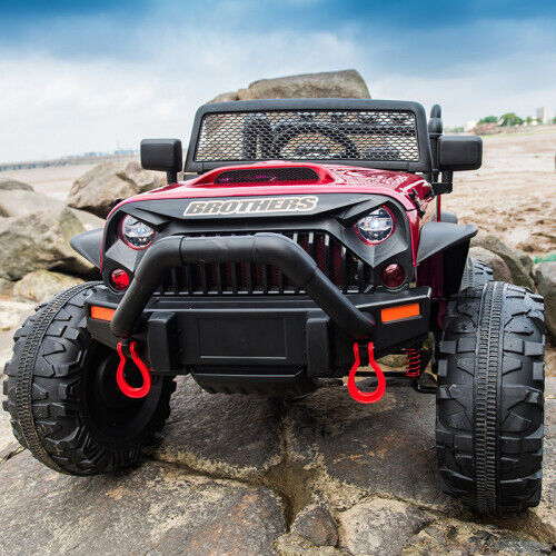 Jeep Double Drive Children's Ride-On Car with Powerful 40W Motors and Long-Lasting 12V Battery