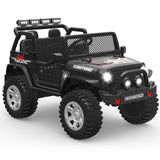 12V Kids Ride On Jeep Car with LED Lights and Safety Belt - Perfect Gift for Boys and Girls
