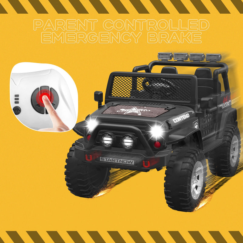 12V Kids Ride On Jeep Car with LED Lights and Safety Belt - Perfect Gift for Boys and Girls