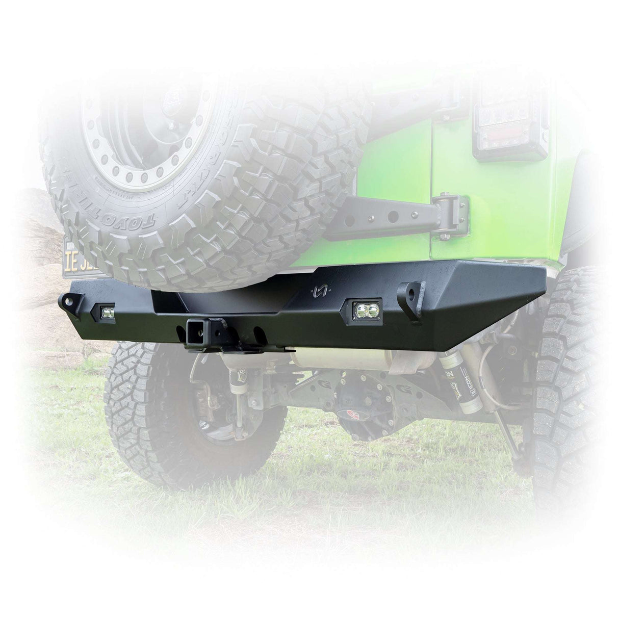 Jeep JK Rear Bumper with LED Pod Lights & Hitch Receiver | 2007–2018 Turn Offroad