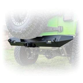 Jeep JK Rear Bumper with LED Pod Lights & Hitch Receiver | 2007–2018 Turn Offroad