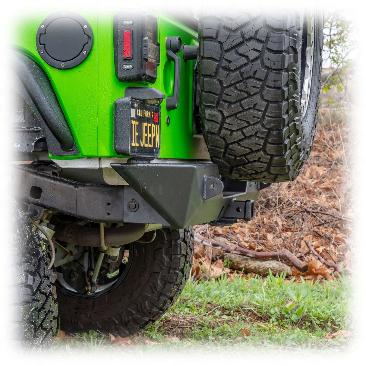 Jeep JK Rear Bumper with LED Pod Lights & Hitch Receiver | 2007–2018 Turn Offroad