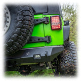 Jeep JK Rear Bumper with LED Pod Lights & Hitch Receiver | 2007–2018 Turn Offroad