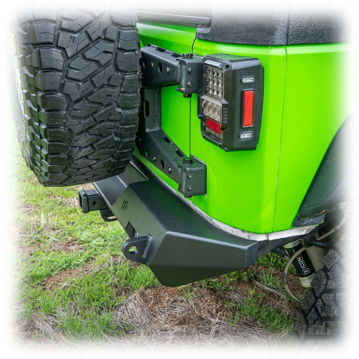 Jeep JK Rear Bumper with LED Pod Lights & Hitch Receiver | 2007–2018 Turn Offroad
