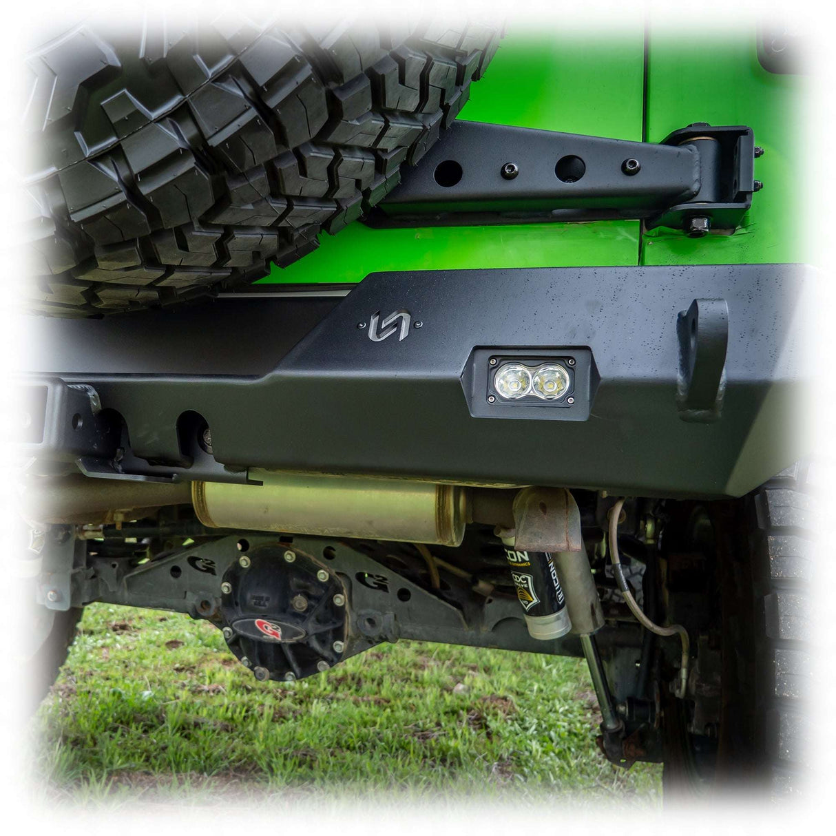 Jeep JK Rear Bumper with LED Pod Lights & Hitch Receiver | 2007–2018 Turn Offroad