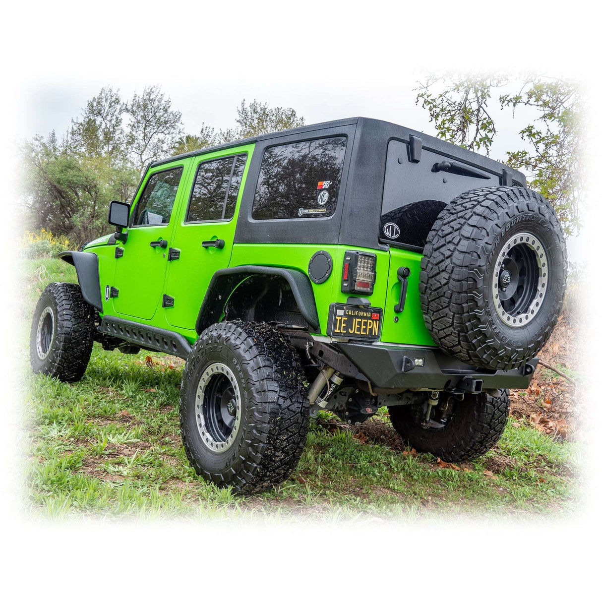 Jeep JK Rear Bumper with LED Pod Lights & Hitch Receiver | 2007–2018 Turn Offroad