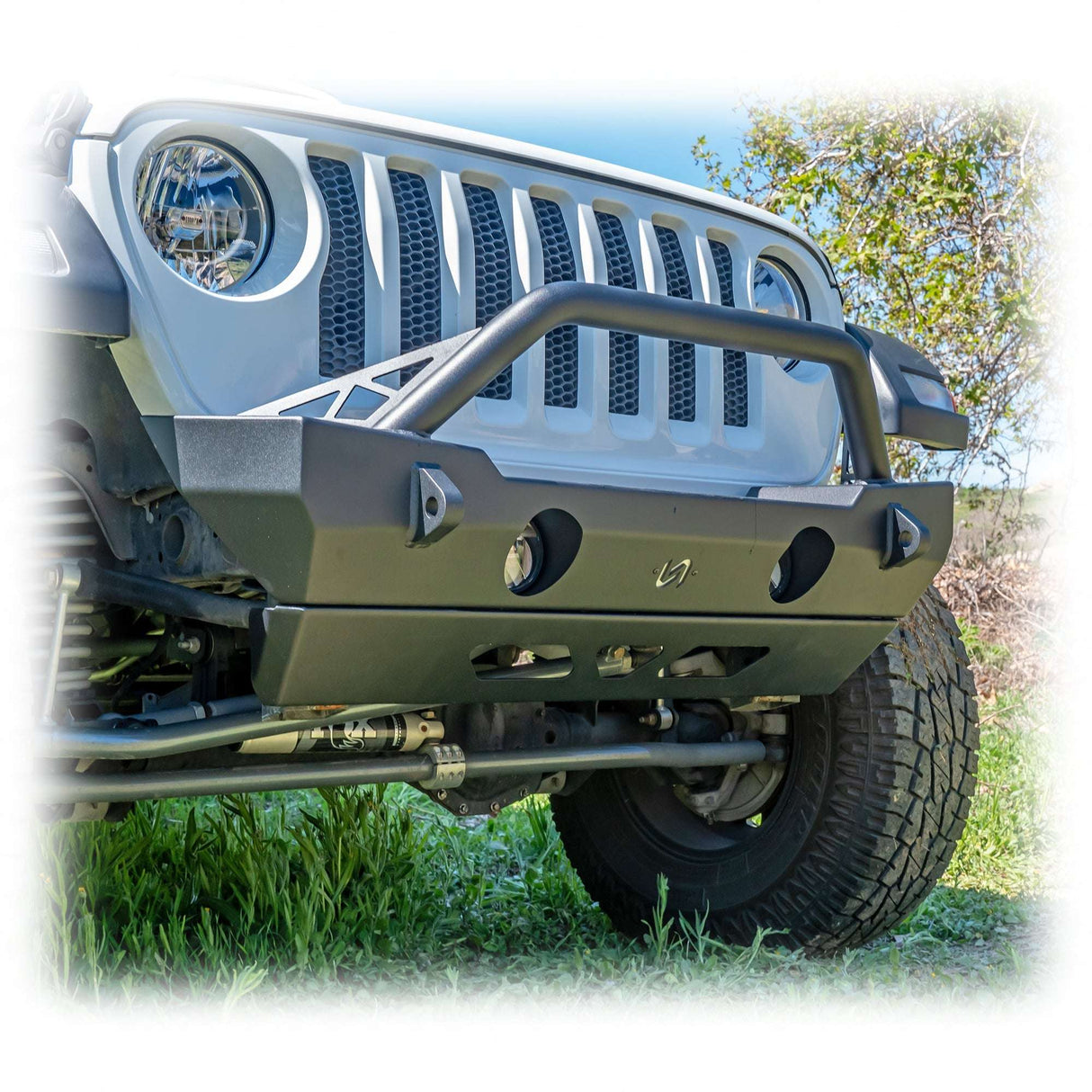 Jeep JK/JL/JT Front Bumper with Welded-On Bull Bar & Skid Plate | 2007–2025 Turn Offroad