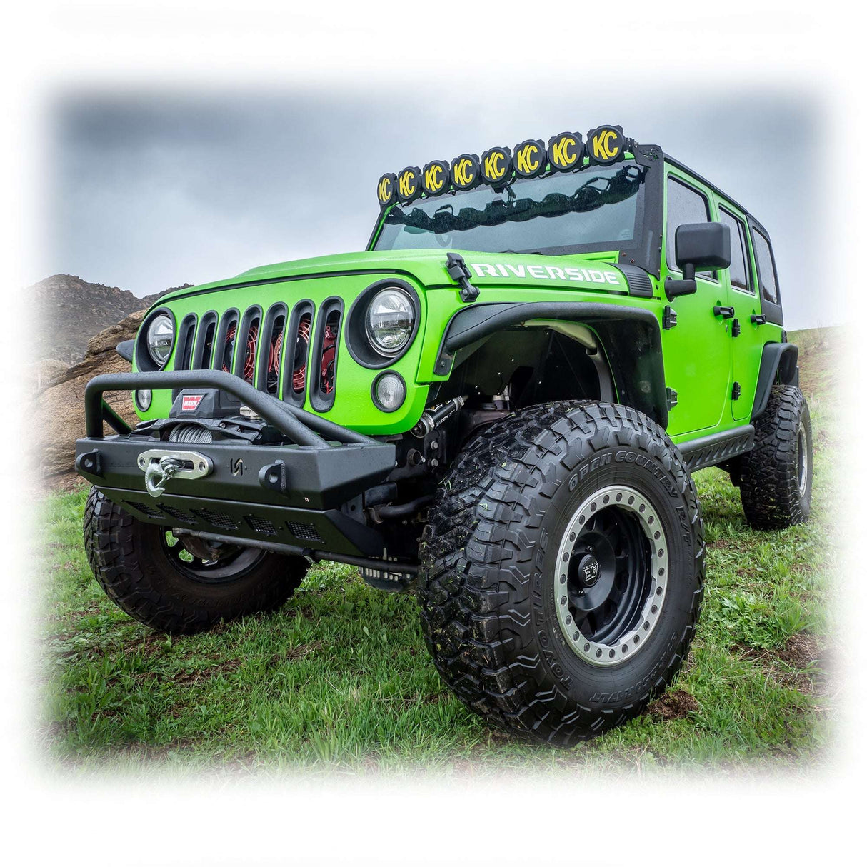 Jeep JK/JL/JT Front Bumper with Welded Bull Bar & Skid Plate | 2007–2025 Turn Offroad