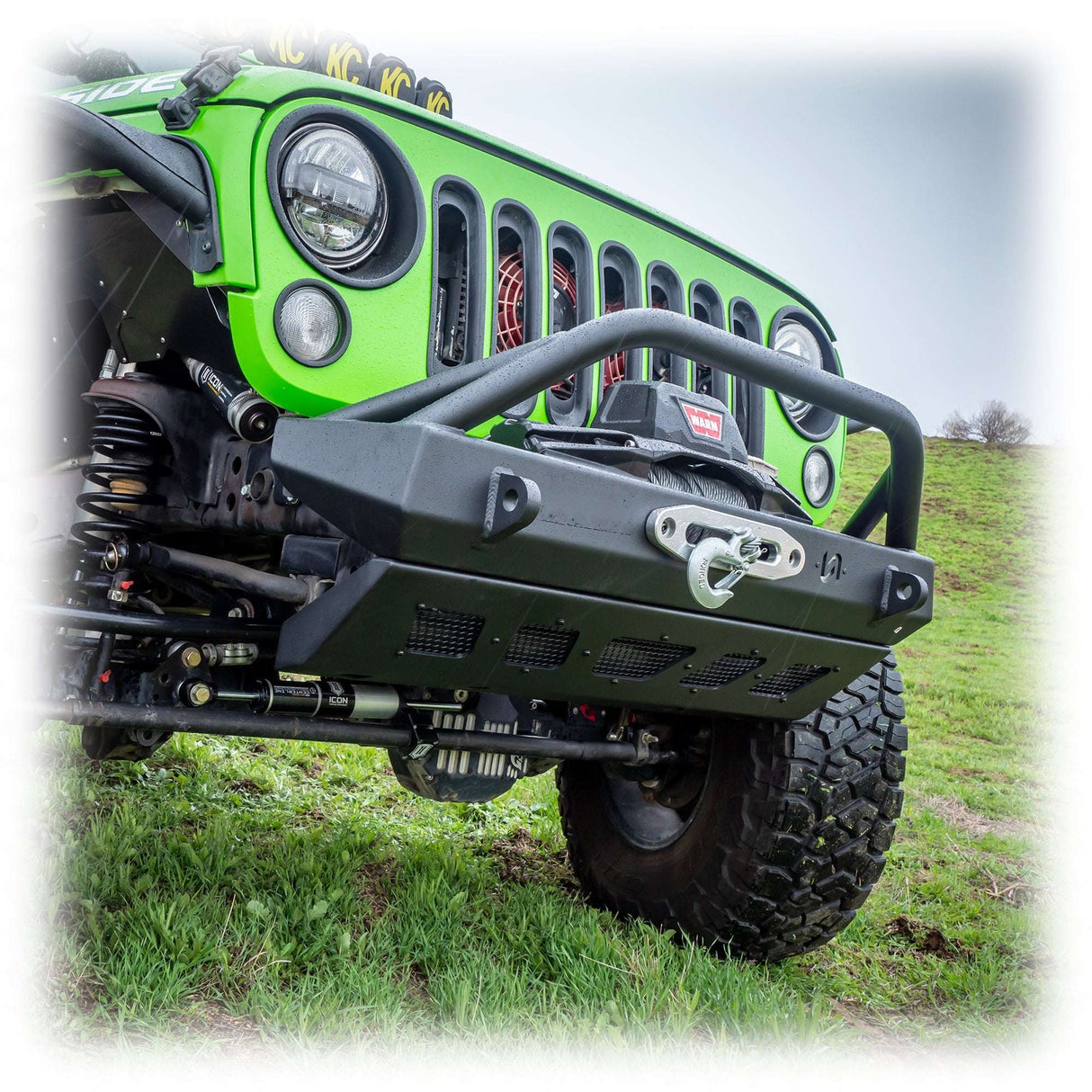 Jeep JK/JL/JT Front Bumper with Welded Bull Bar & Skid Plate | 2007–2025 Turn Offroad