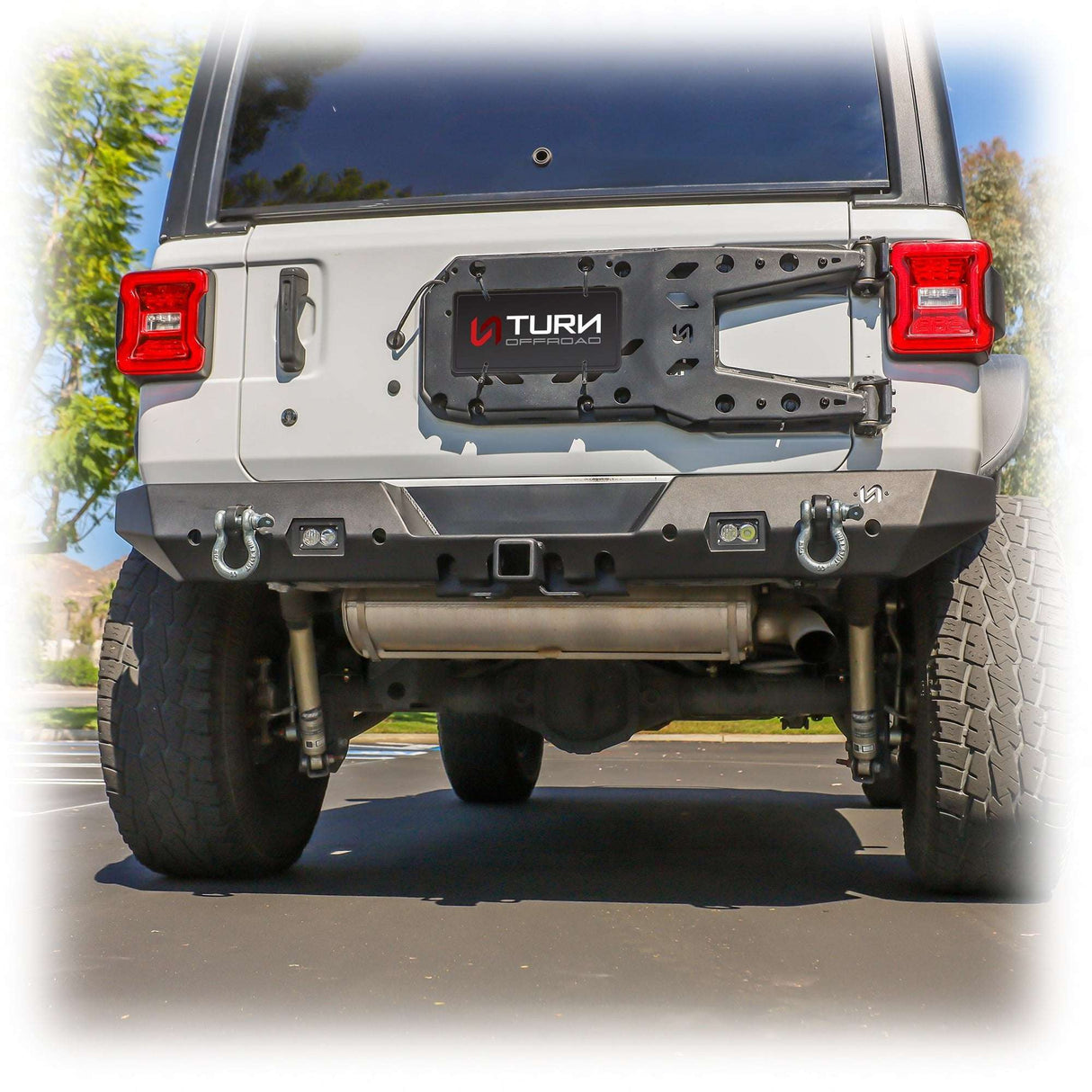 Jeep JL Rear Bumper with LED Pod Lights & Hitch Receiver | 2018–2025 Turn Offroad