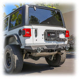 Jeep JL Rear Bumper with LED Pod Lights & Hitch Receiver | 2018–2025 Turn Offroad