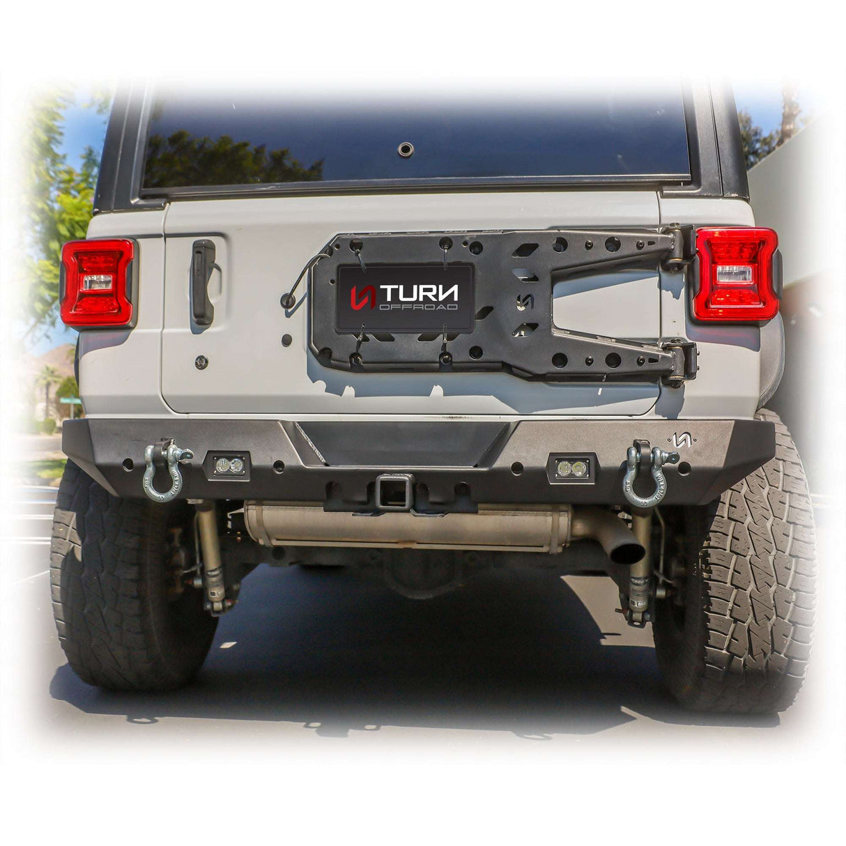 Jeep JL Rear Bumper with LED Pod Lights & Hitch Receiver | 2018–2025 Turn Offroad