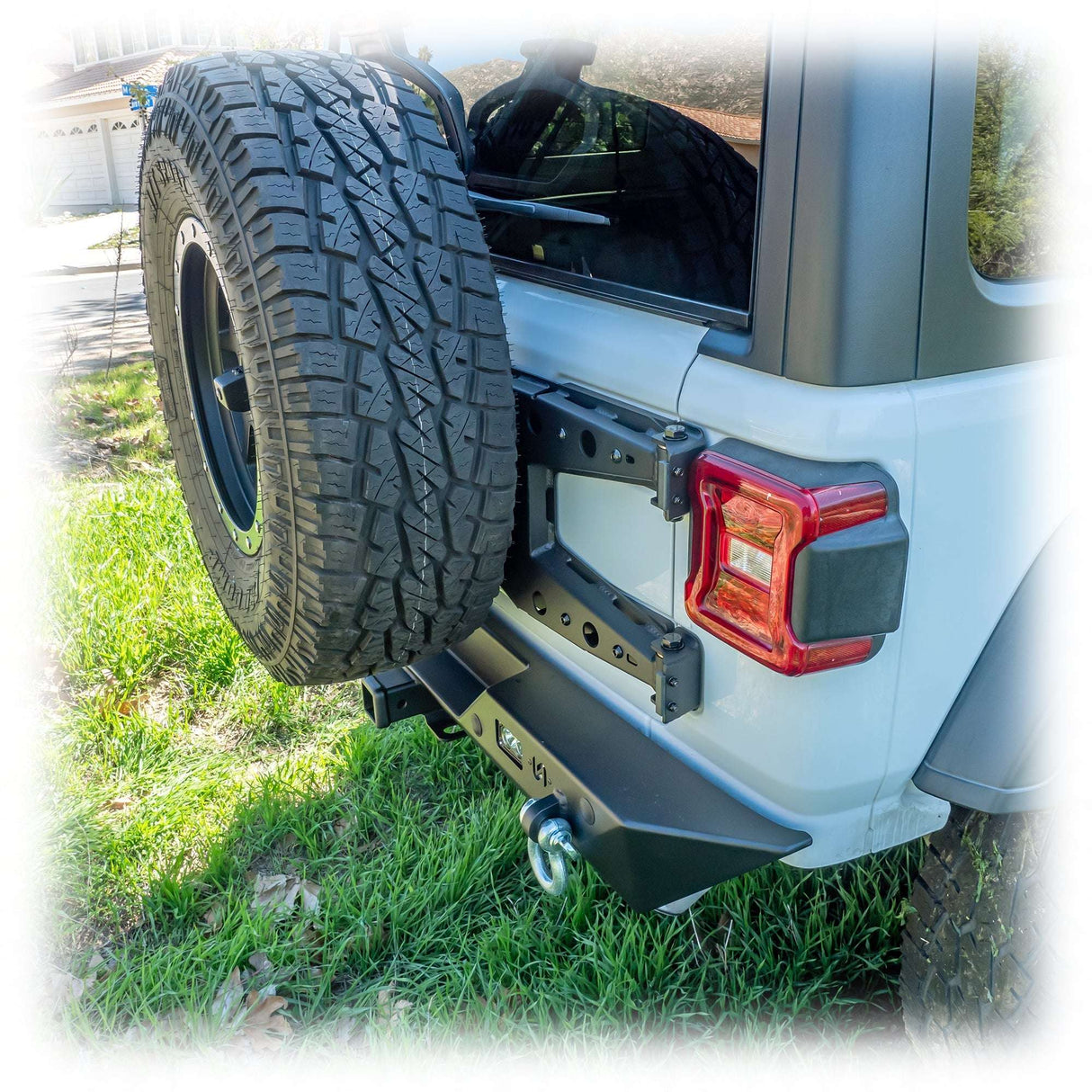 Jeep JL Rear Bumper with LED Pod Lights & Hitch Receiver – Minimalist | 2018–2025 Turn Offroad