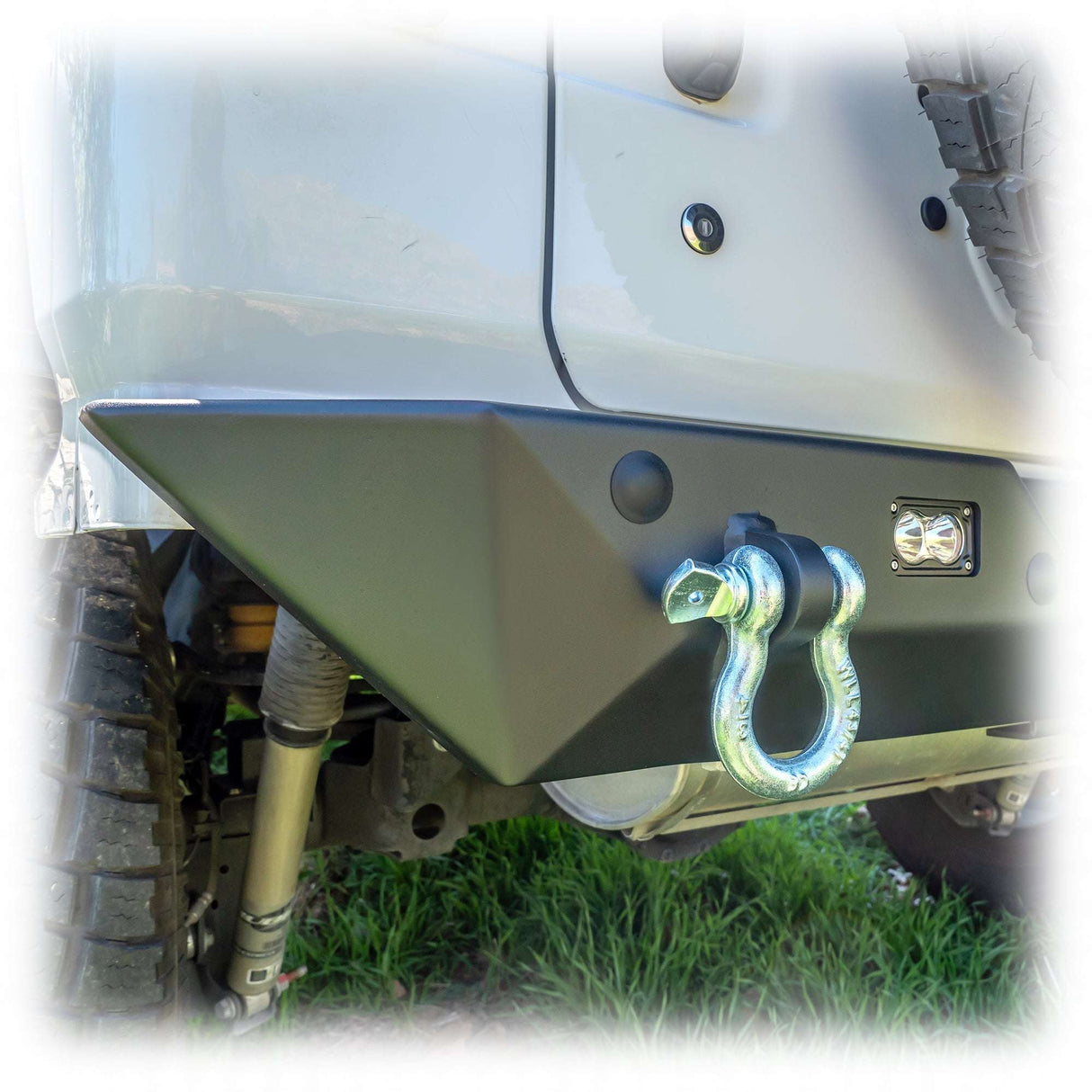 Jeep JL Rear Bumper with LED Pod Lights & Hitch Receiver – Minimalist | 2018–2025 Turn Offroad