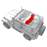 Jeep JL/JLU,JT Overhead Bar System Fits 4 X 8" Speakers (Not Included) and 4 X Tweeters PRO-TW4L and Harness Included DS18