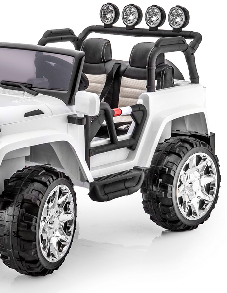 Cars For Kids Jeep Style 4x4 Monster Truck W/Rubber Tires 24 Volt