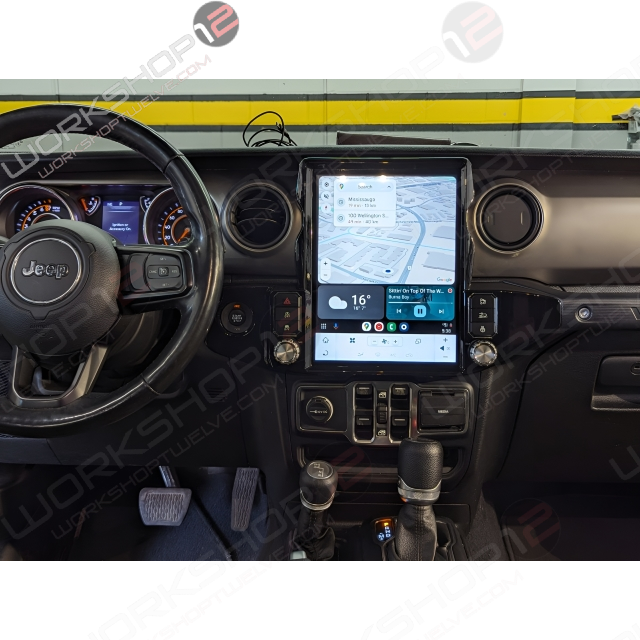 Jeep Wrangler 2018-2021 Workshop 12 Tesla-Style Screen Workshop 12