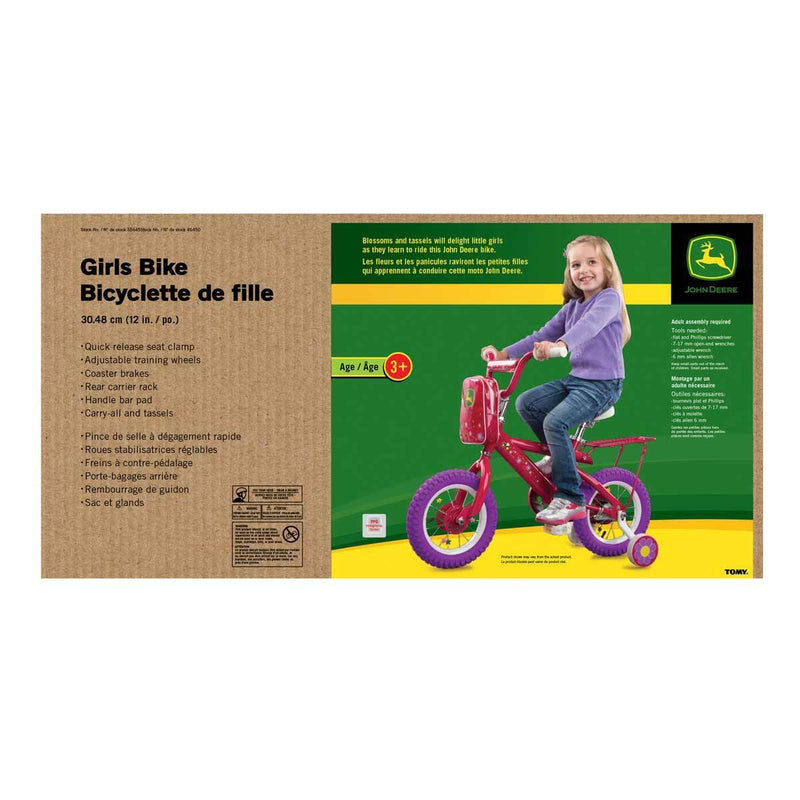 John Deere 12 Heavy Duty Pink Kids Bike for Endless Outdoor Fun