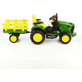 John Deere Ground Force 12V Tractor Ride-On Toy with Trailer and FM Radio for Kids - Brand New