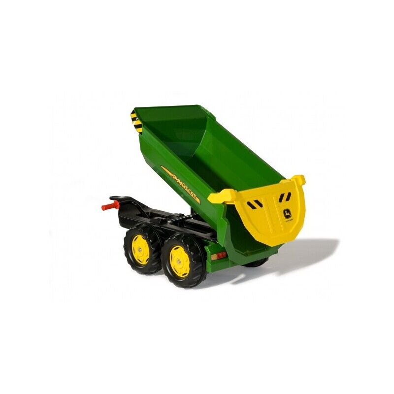 John Deere Halfpipe Tipper Trailer by Rolly Toys: The Perfect Addition to Your Playtime Fun!