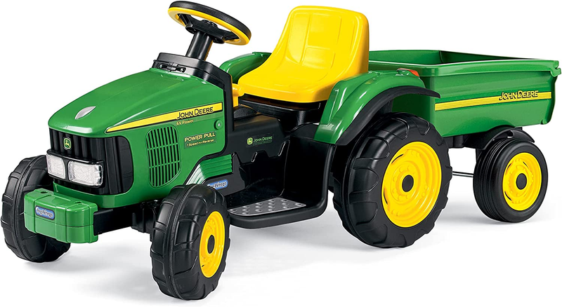 John Deere Power Pull 6V Ride-On Tractor in Green