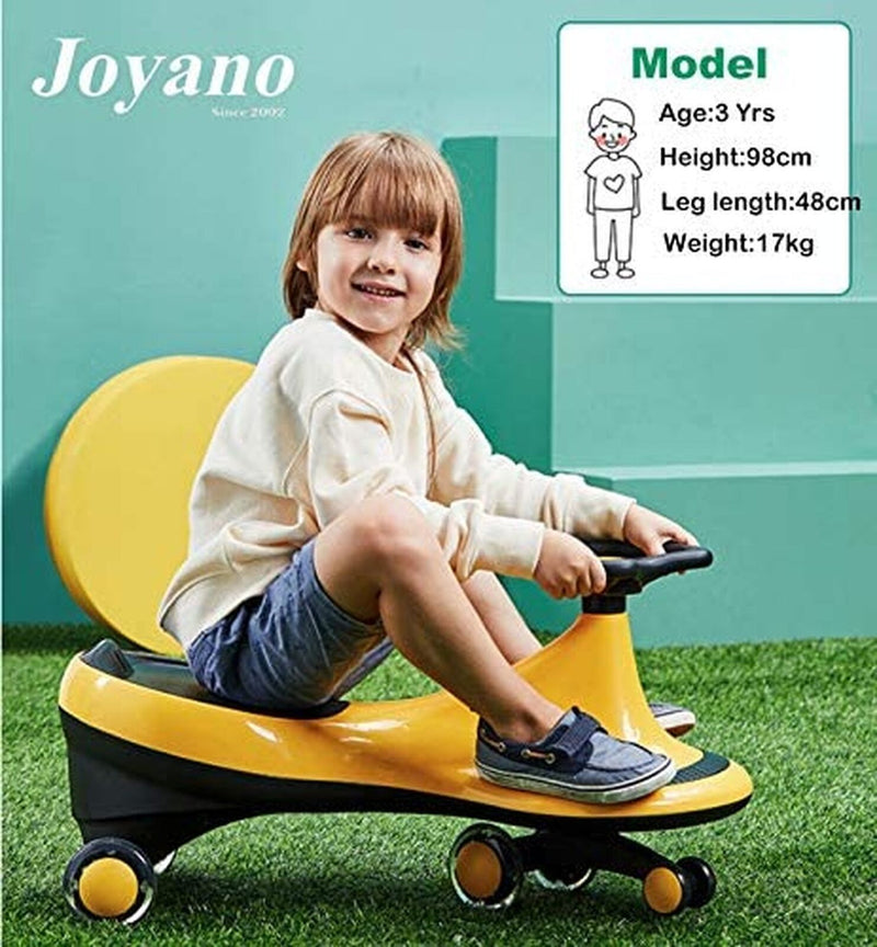 Joyano® LED Swing Car with Flashing Wheels for Kids - Wiggle and Ride Fun!