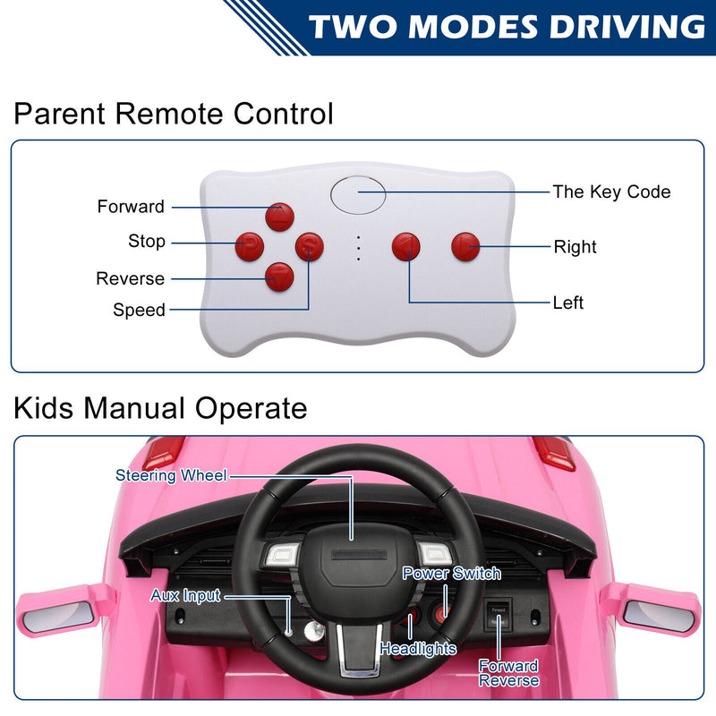 JOYMOR 6V Electric Ride-On Truck for Kids with Remote Control, Music, LED Lights, and Horn